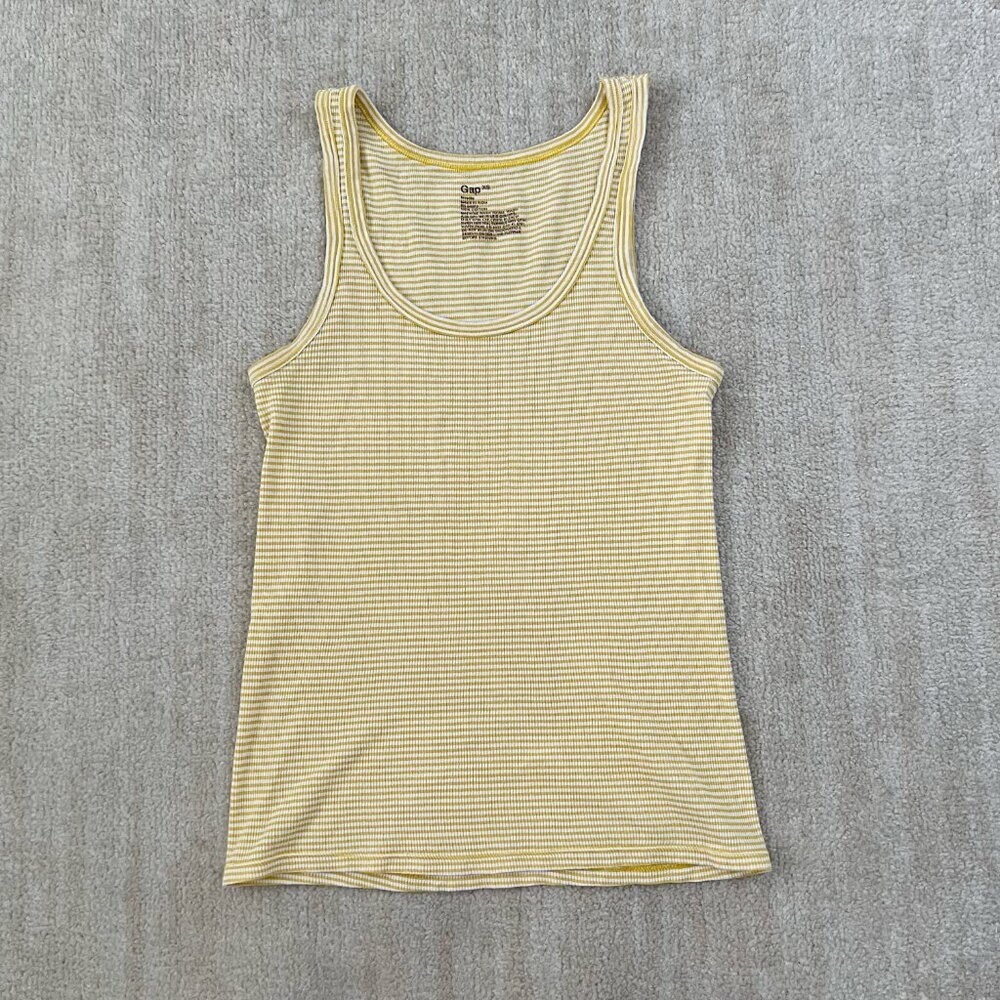 3 for $6 Gap Cotton Striped Ribbed Tank Top XS